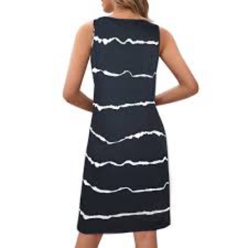 Thread & Supply for Anthropologie Black White Midi Dress | Women’s Medium - Picture 3 of 11